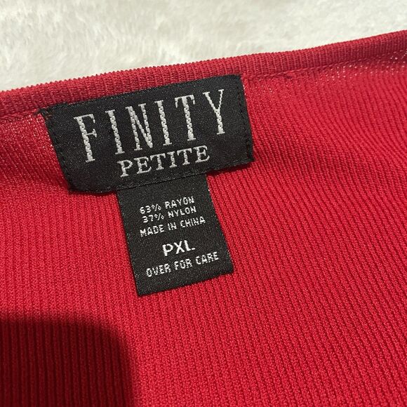 Vtg Christmas Red Finity Petite Long Sleeve Top Size Petite XL Womens - Picture 2 of 5